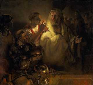 Рембрандт. Апостол Петр, отрекающийся от Христа
